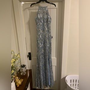 Brand new powder blue/silver prom dress!